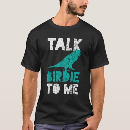 鳥 バードウォッチング レトロ おもしろい Tシャツ (正面)