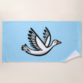 鳥 ビーチタオル (正面)