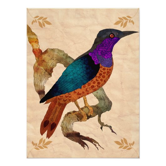 鳥 フォトプリント            (正面)