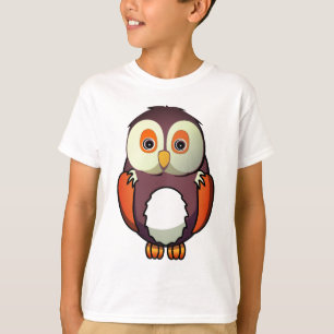 鳥、フクロウ、動物写真 Tシャツ