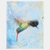 鳥 フリースブランケット (正面)