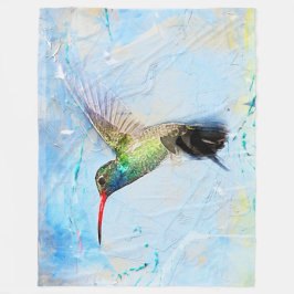 鳥 フリースブランケット