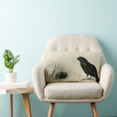 鳥。ブラックバードクロウベビー ランバークッション (椅子)