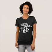 鳥、メキシコの象形文字(Maya) Tシャツ (正面フル)