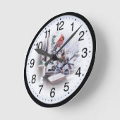 鳥 ラウンド壁時計 (傾斜)