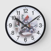 鳥 ラウンド壁時計 (正面)