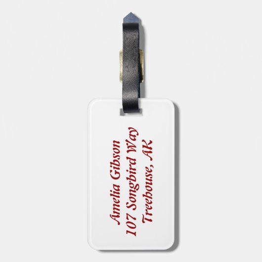 鳥 ラゲッジタグ (裏面縦)