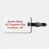 鳥 ラゲッジタグ (裏面横)