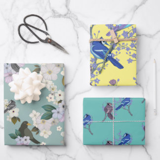 鳥 ラッピングペーパーシート