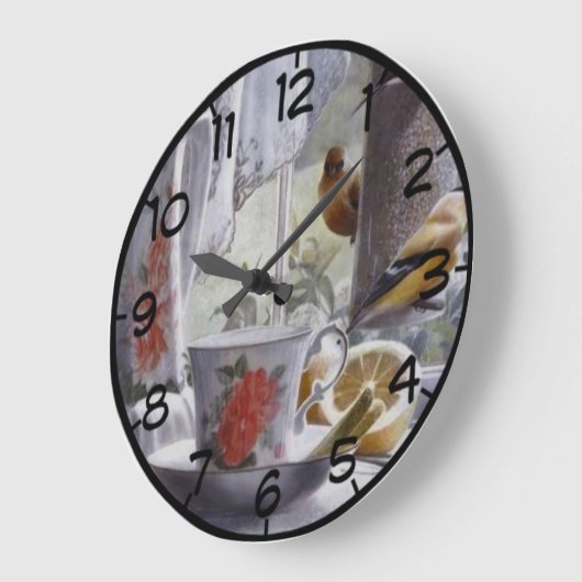 鳥 ラージ壁時計 (傾斜)