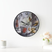 鳥 ラージ壁時計 (ホーム)