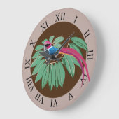 鳥 ラージ壁時計 (傾斜)