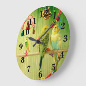 鳥 ラージ壁時計 (傾斜)