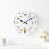 鳥 ラージ壁時計 (ホーム)