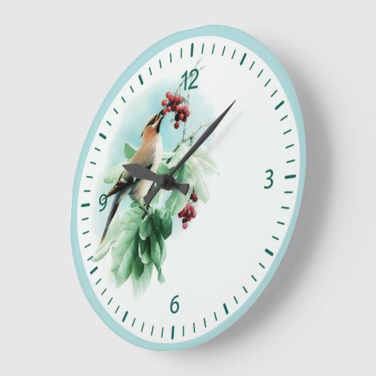 鳥 ラージ壁時計 (傾斜)