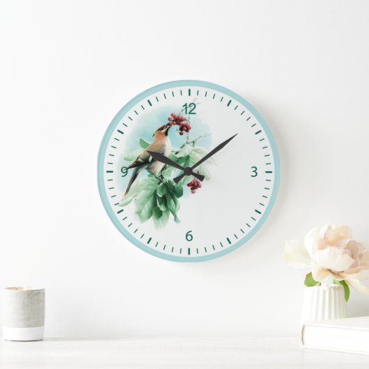 鳥 ラージ壁時計 (ホーム)