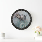 鳥 ラージ壁時計 (ホーム)