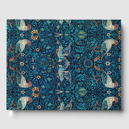 鳥(ヴィンテージ花柄)（ウィリアム・モリス著） ゲストブック