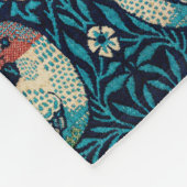 鳥(ヴィンテージ花柄)(ウィリアム・モリス著) フリースブランケット (角)