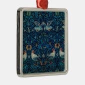 鳥(ヴィンテージ花柄)（ウィリアム・モリス著） メタルオーナメント (右)