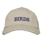 鳥 刺繍入りキャップ (正面)