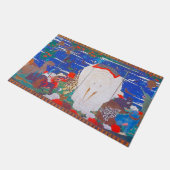 鳥・動物・花植物（右）若冲 ドアマット (アングル)