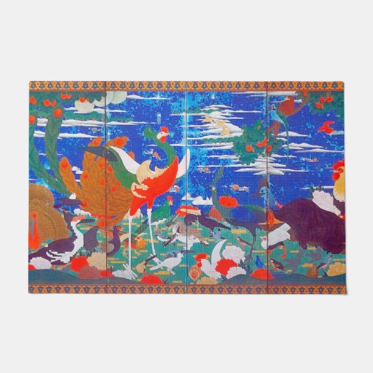 鳥・動物・花離れ植物 ドアマット (正面)