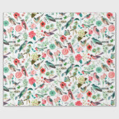 鳥 |折り返し紙 ラッピングペーパー (フラット)