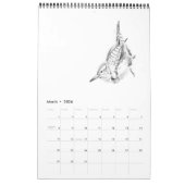 鳥：暦 カレンダー (3月 2026)