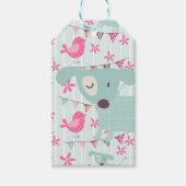 鳥、犬、旗、花 ギフトタグ (正面)