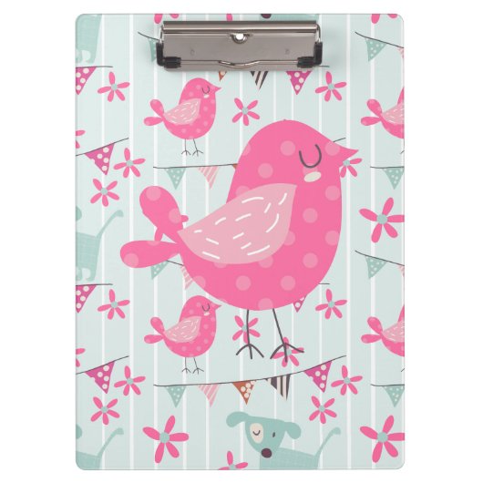 鳥、犬、旗、花 クリップボード (正面)