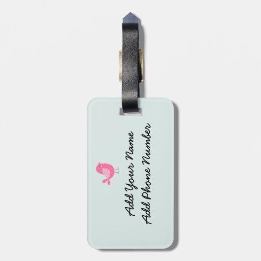 鳥、犬、旗、花 ラゲッジタグ (裏面縦)