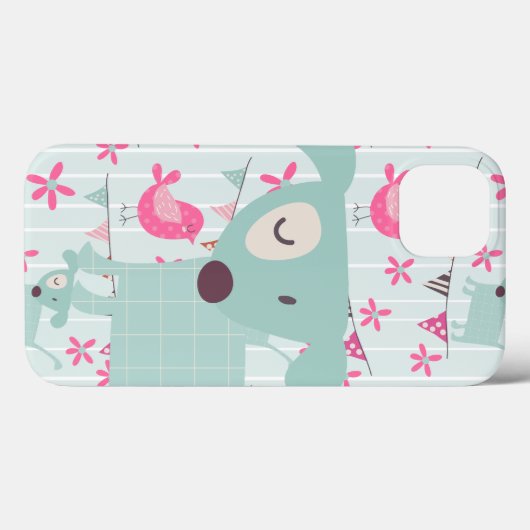 鳥、犬、旗、花 Case-Mate iPhoneケース (裏面 (横))