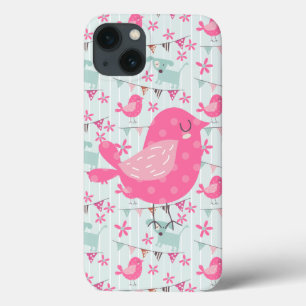 鳥、犬、旗、花 iPhone 13ケース