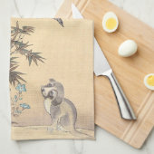 鳥、猫および犬、Itō Jakuchū キッチンタオル (四つ折り)