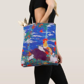 鳥、獣、草花（左）　若衆 トートバッグ (クローズアップ)