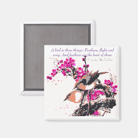 「鳥」磁石 マグネット (正面/裏面)