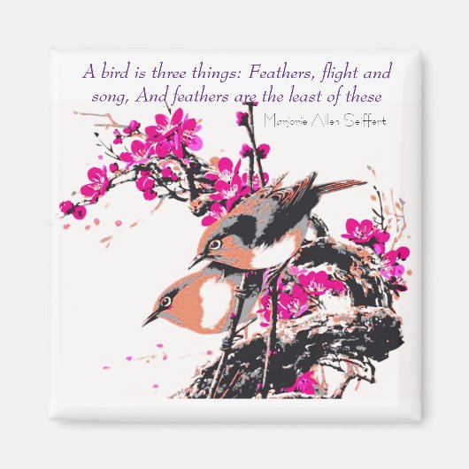 「鳥」磁石 マグネット (正面)