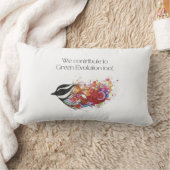 鳥：緑の進化にも貢献。 ランバークッション (ブランケット)