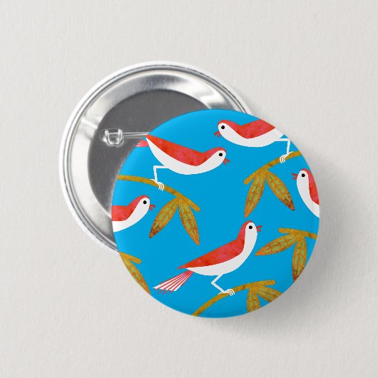 鳥 缶バッジ (正面&裏面)