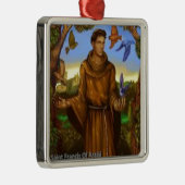 鳥、美しいオーナメントまたはギフトが付いているSt Francis メタルオーナメント (右)