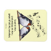 鳥；聖書の詩：主に賛美を歌う マグネット (横)