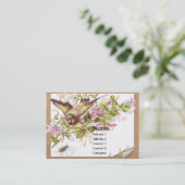 鳥、花及び虫のビクトリア時代の人貿易カード 名刺 (スタンド正面)