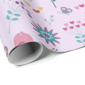 鳥、蜂、蝶のフローラ ラッピングペーパー (ロールコーナー)