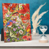 鳥、蝶と蜂イーゼル フォトプラーク (側面)