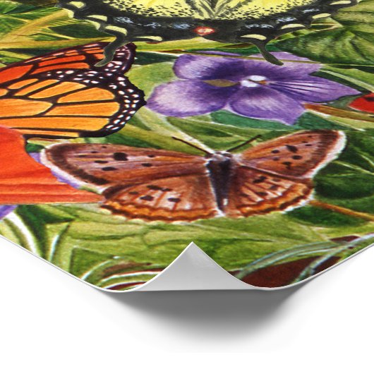 鳥、蝶と蜂 ポスター (角)