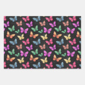 鳥、蝶、トンボ柄の甘いギフトセット ラッピングペーパーシート (正面2)