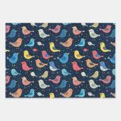 鳥、蝶、トンボ柄の甘いギフトセット ラッピングペーパーシート (正面)