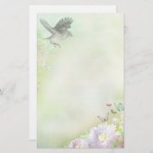 鳥、蝶、花 便箋 (正面/裏面)