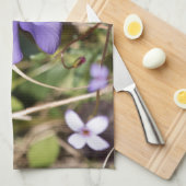 鳥 – 足バイオレットとブレット キッチンタオル (四つ折り)